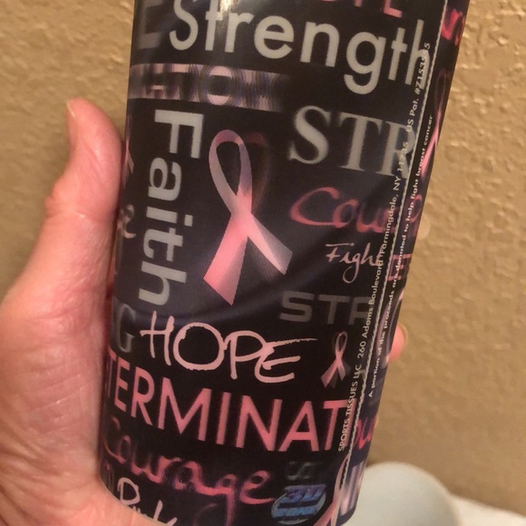 NWOT Sports Tissues LLC 3D Breast Cancer Awareness Plastic Tumblers.  Set of 4. - Picture 7 of 10